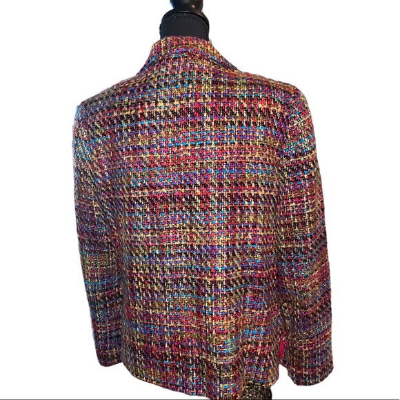🌟🔥 BOGO Sale🔥🌟 Coldwater Creek Multicolor Tweed Blazer - Picture 3 of 11